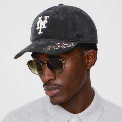 Men Kith Kith & '47 for the New York Mets Cupro Linen Franchise LS Cap - Black