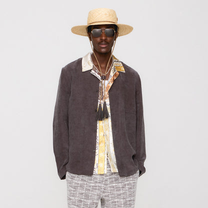 Men Kith Kith Cupro Linen Caelen Shirt - Kindling
