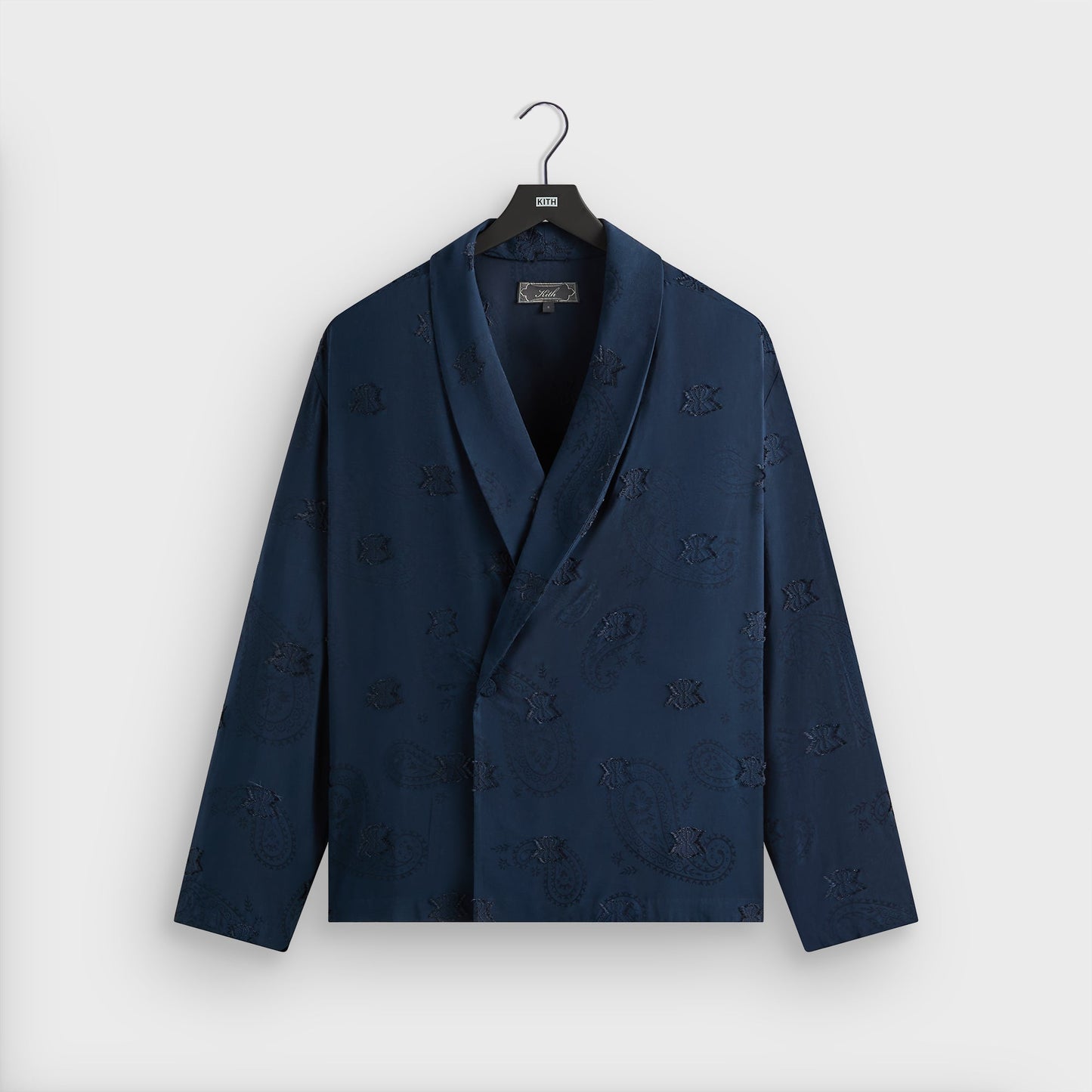 Men Kith Kith Long Sleeve Thompson Crossover Shirt - Nocturnal