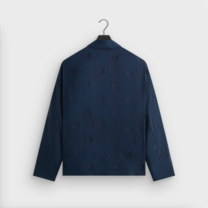 Men Kith Kith Long Sleeve Thompson Crossover Shirt - Nocturnal