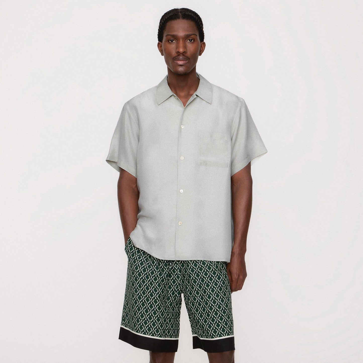 Men Kith &Kin Silk Habotai Beckham Buttondown - Palais