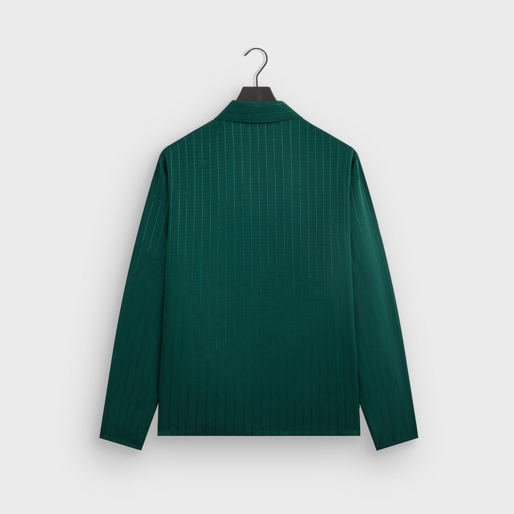 Men Kith Kith Crest Logo Boxy Collared Overshirt - Fairway