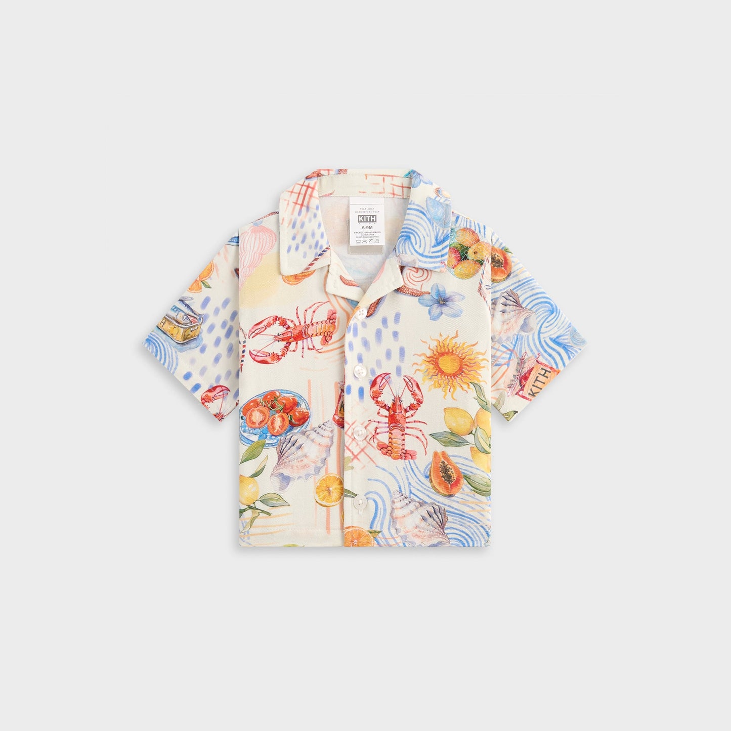 Kids Kith Kith Baby Summer Picnic Thompson Camp Shirt - Sandrift