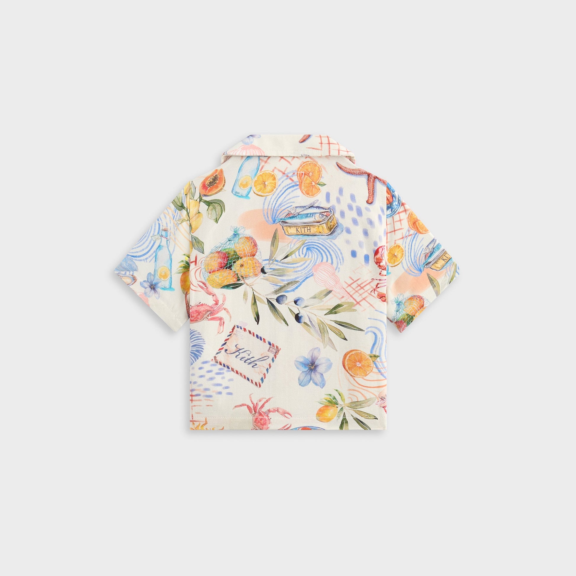 Kids Kith Kith Baby Summer Picnic Thompson Camp Shirt - Sandrift