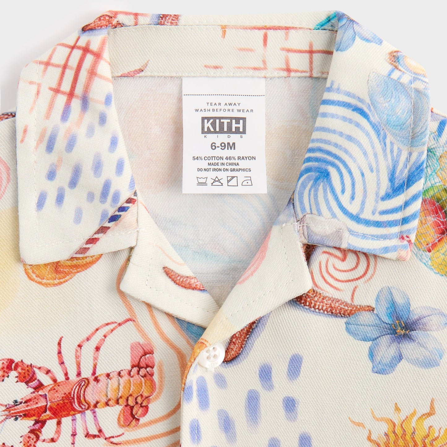 Kids Kith Kith Baby Summer Picnic Thompson Camp Shirt - Sandrift