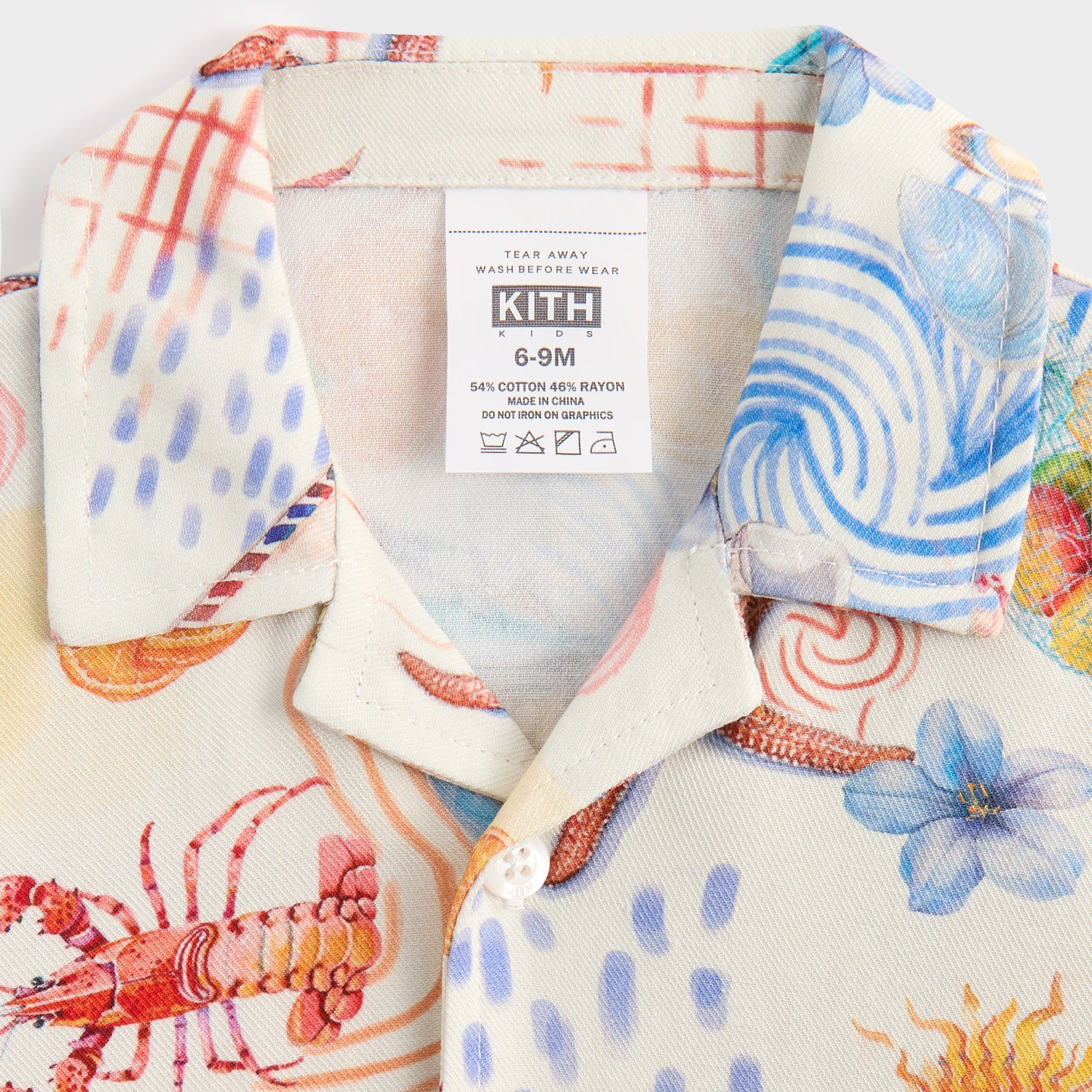 Kids Kith Kith Baby Summer Picnic Thompson Camp Shirt - Sandrift