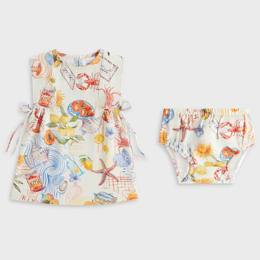 Kids Kith Kith Baby Summer Picnic Dress Bloomer Set - Sandrift