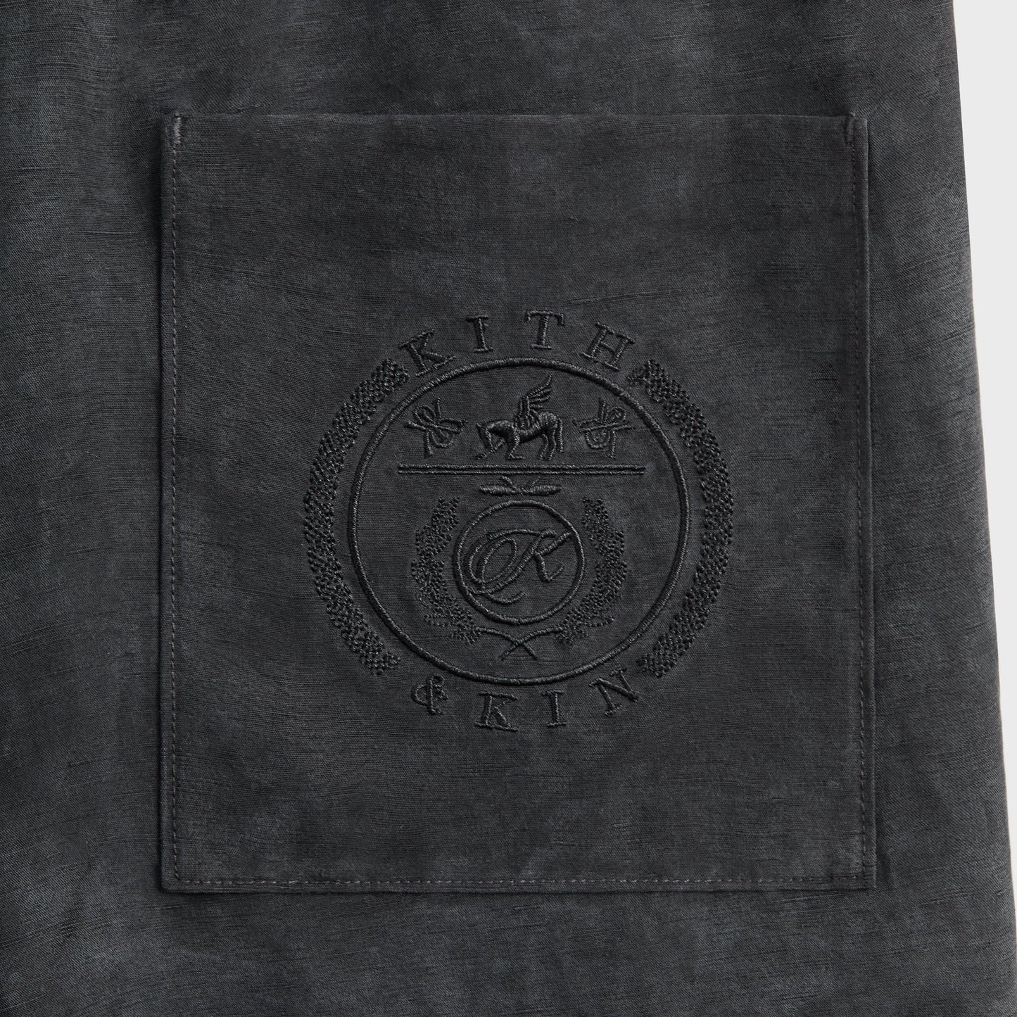 Men Kith Kith Cupro Linen Grayson Pant - Black
