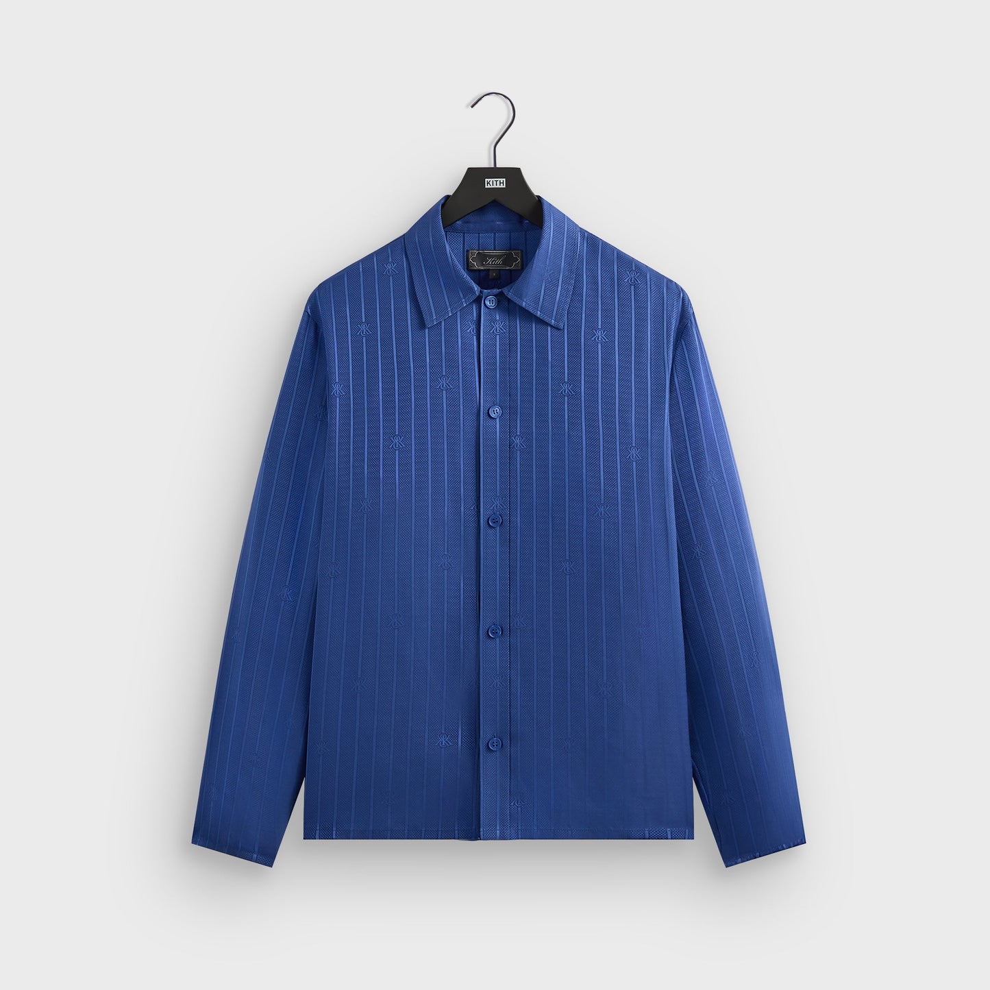 Men Kith Kith Crest Logo Boxy Collared Overshirt - Bow