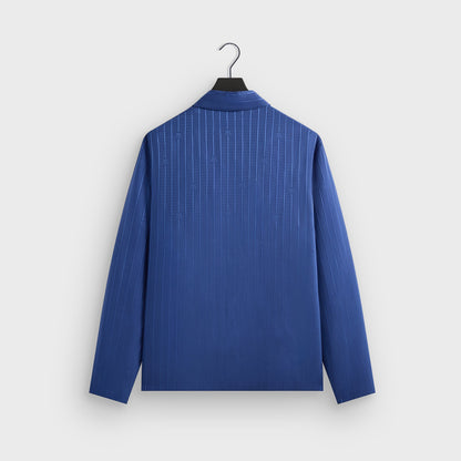 Men Kith Kith Crest Logo Boxy Collared Overshirt - Bow