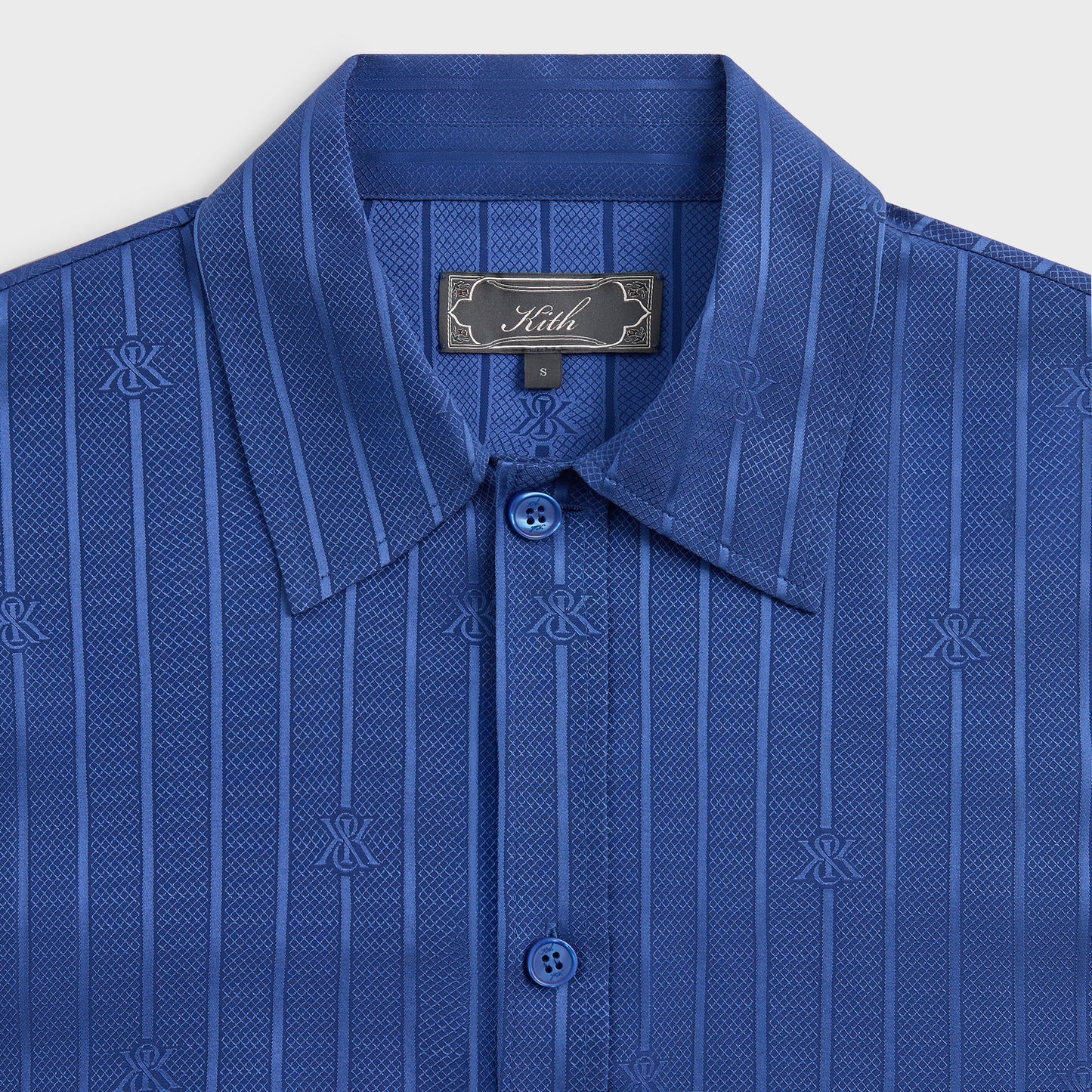 Men Kith Kith Crest Logo Boxy Collared Overshirt - Bow