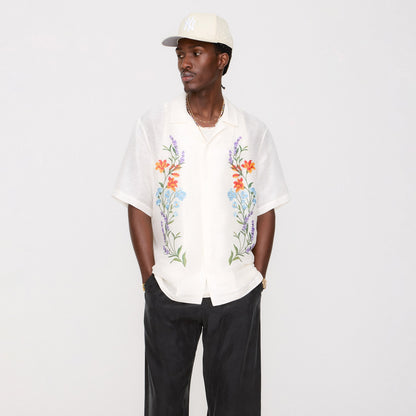 Men|Kids Kith Kith Linen Thompson Camp Collar Shirt - Sandrift