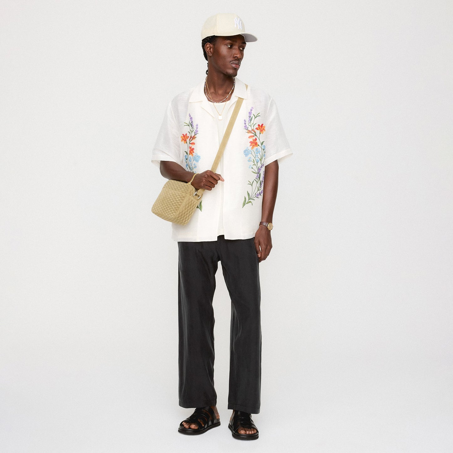 Men|Kids Kith Kith Linen Thompson Camp Collar Shirt - Sandrift