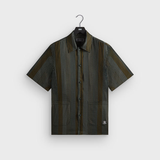 Men Kith Kith Seersucker Boxy Collared Overshirt - Stadium