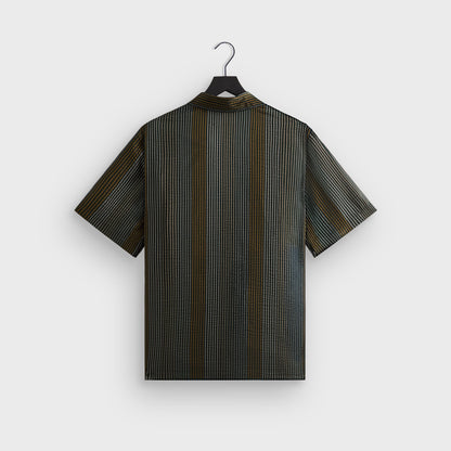 Men Kith Kith Seersucker Boxy Collared Overshirt - Stadium