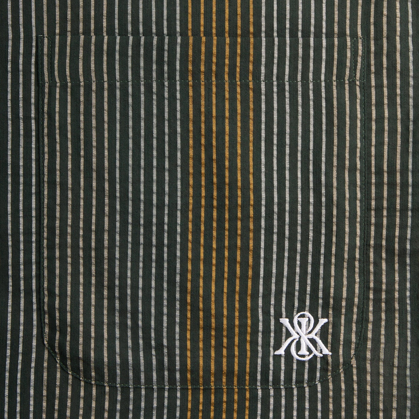 Men Kith Kith Seersucker Boxy Collared Overshirt - Stadium