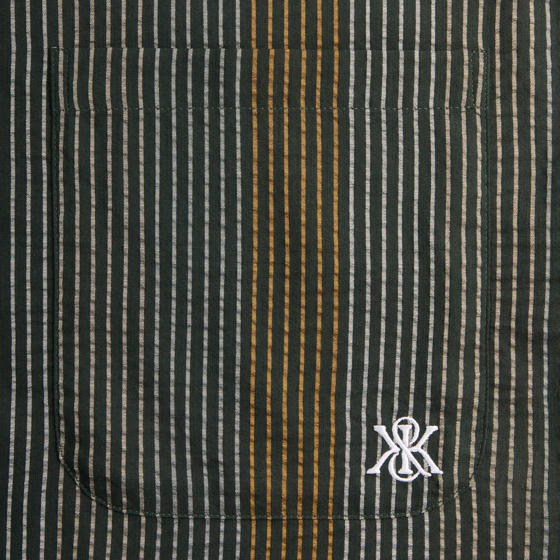 Men Kith Kith Seersucker Boxy Collared Overshirt - Stadium