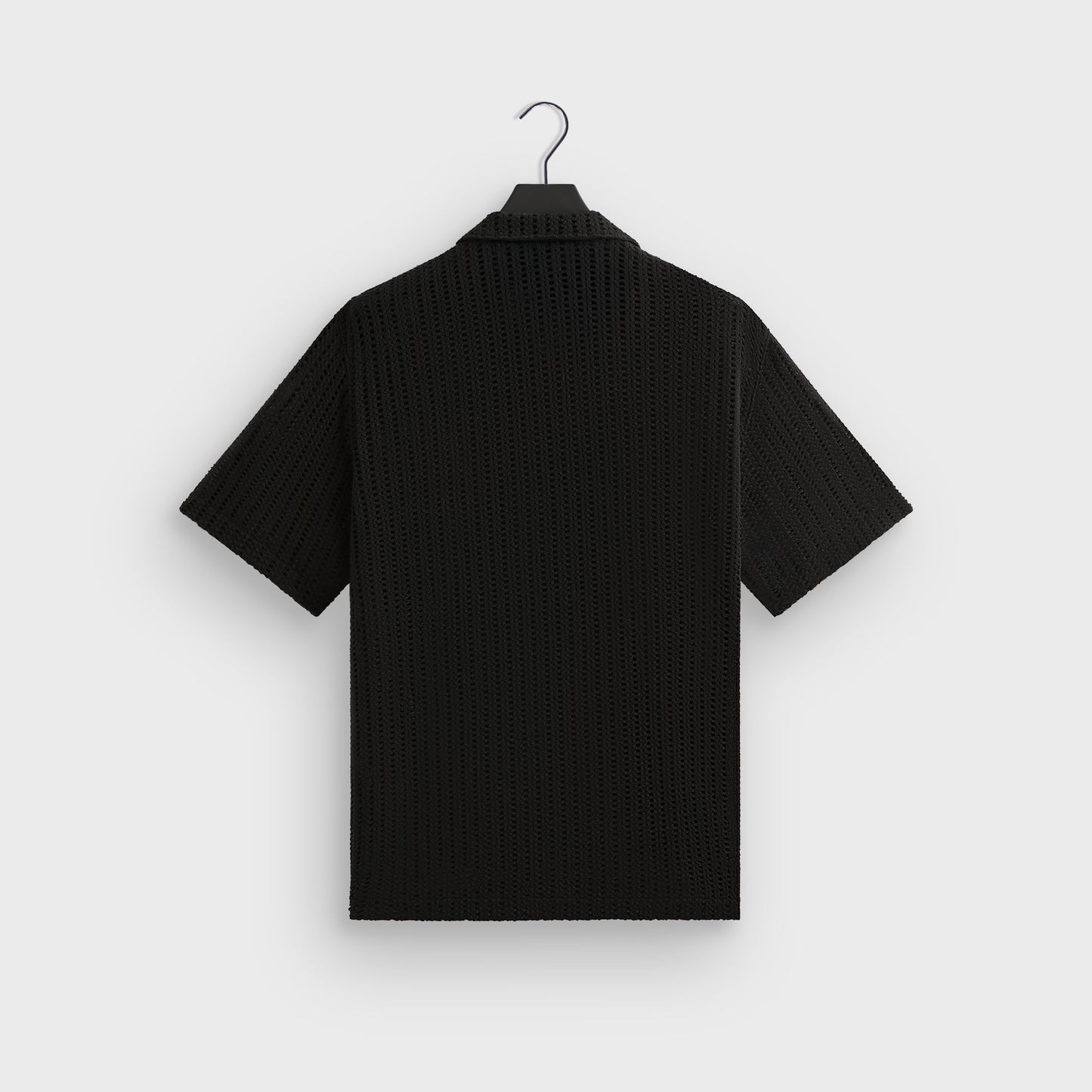 Men Kith Kith Cotton Mesh Thompson Camp Collar Shirt - Black
