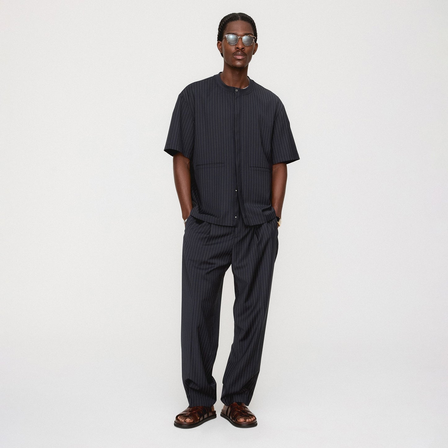 Men Kith &Kin Tropical Wool Casper Shirt - Admiral