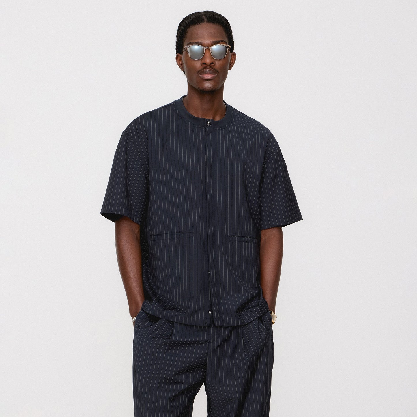 Men Kith &Kin Tropical Wool Casper Shirt - Admiral