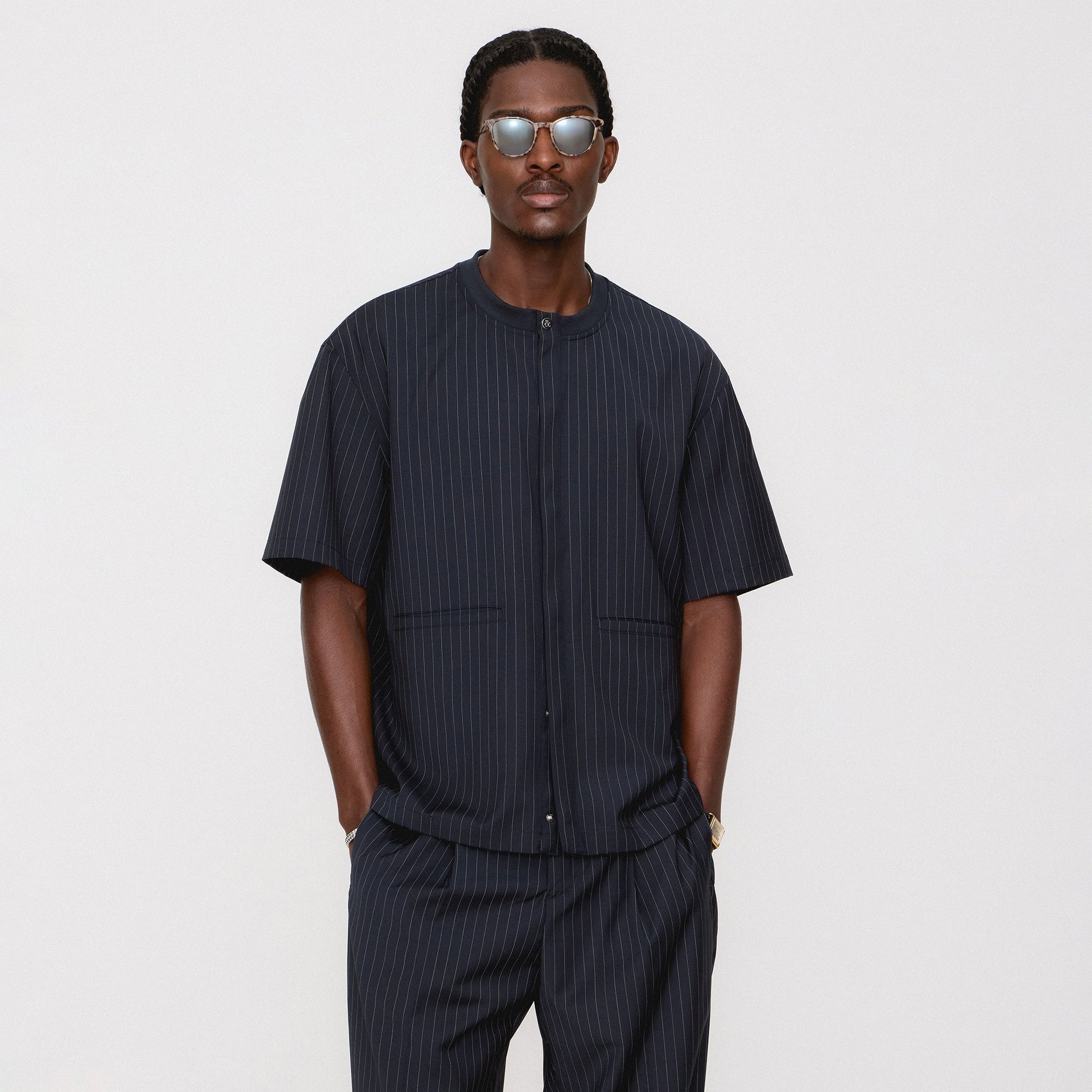 Men Kith &Kin Tropical Wool Casper Shirt - Admiral