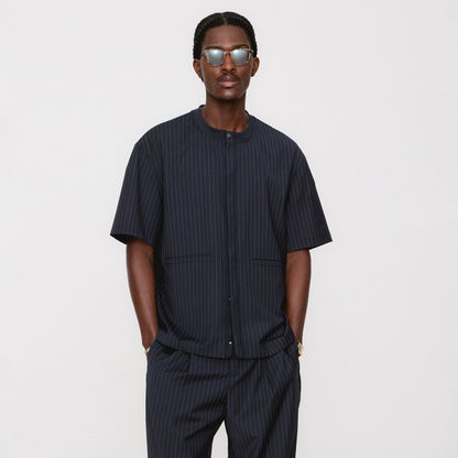Men Kith &Kin Tropical Wool Casper Shirt - Admiral