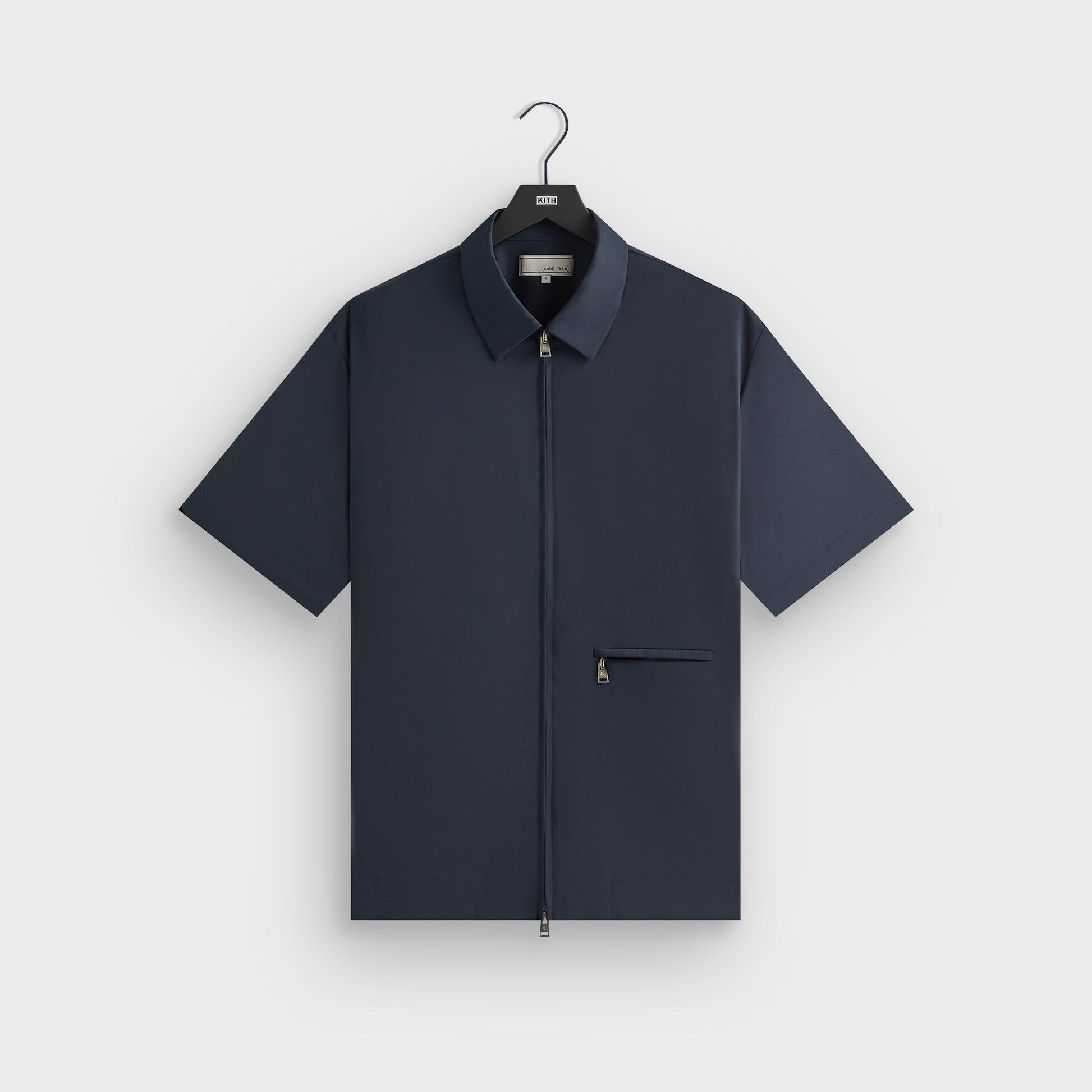 Men Kith &Kin Tropical Wool Davenport Shirt - Admiral