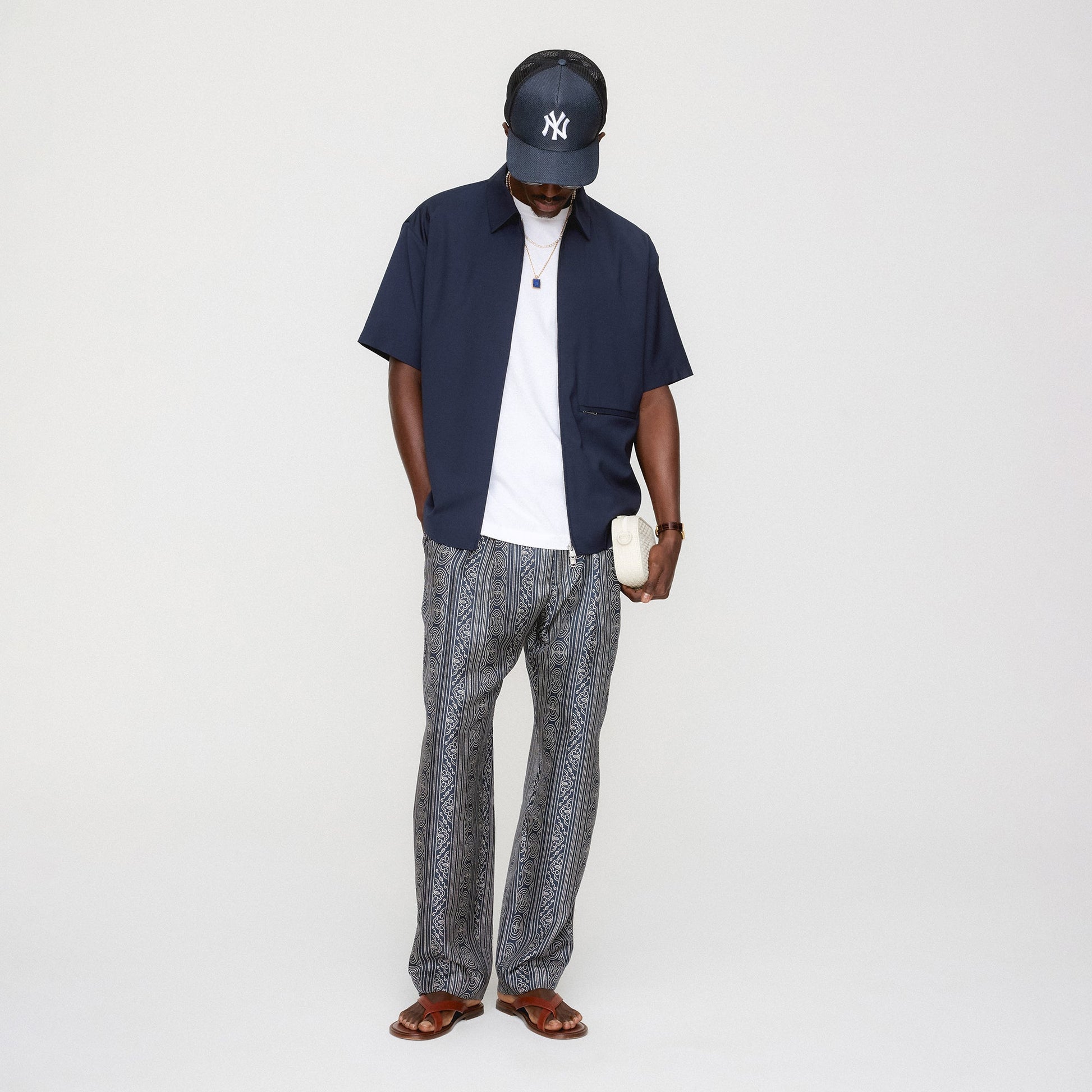 Men Kith &Kin Tropical Wool Davenport Shirt - Admiral