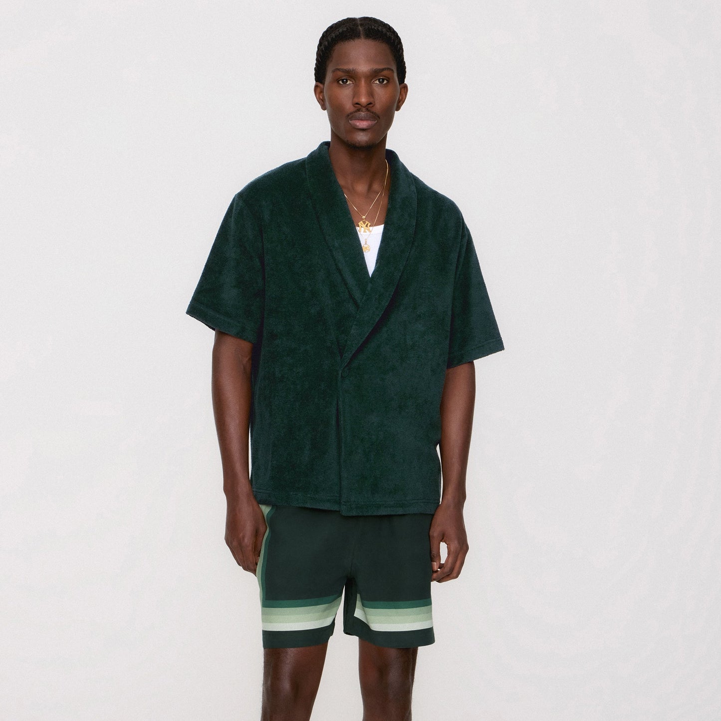 Men Kith Kith Terry Thompson Crossover Shirt - Stadium