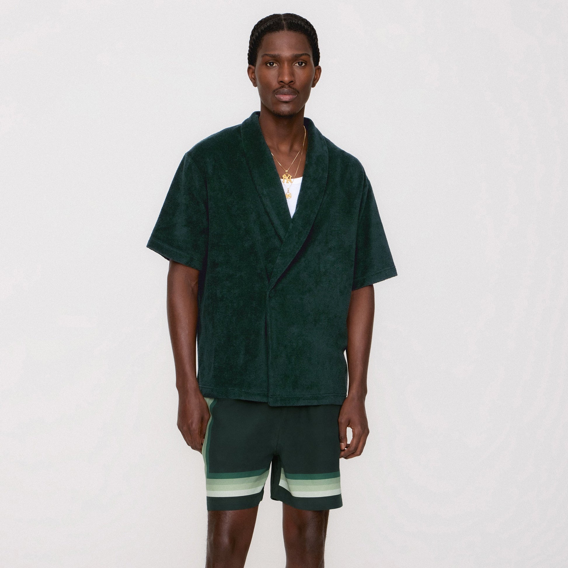Men Kith Kith Terry Thompson Crossover Shirt - Stadium
