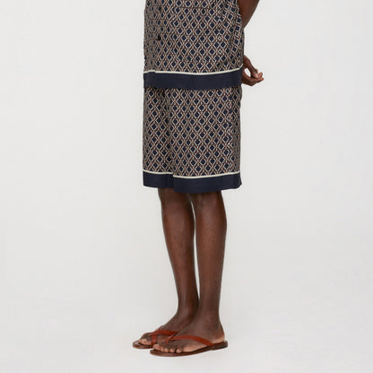 Men Kith Kith Monogram Crest Lewis Short - Nocturnal