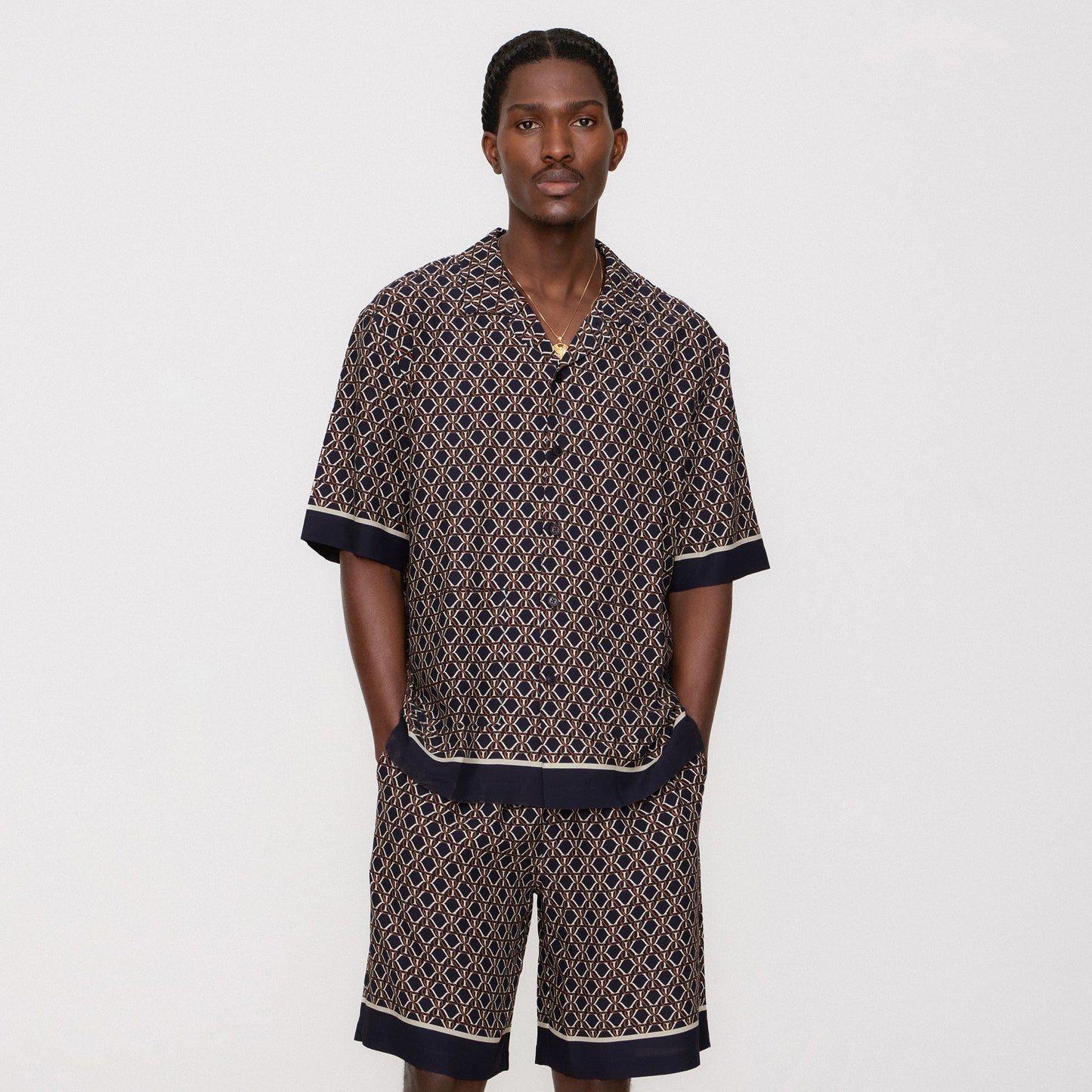 Men Kith Kith Monogram Crest Lewis Short - Nocturnal