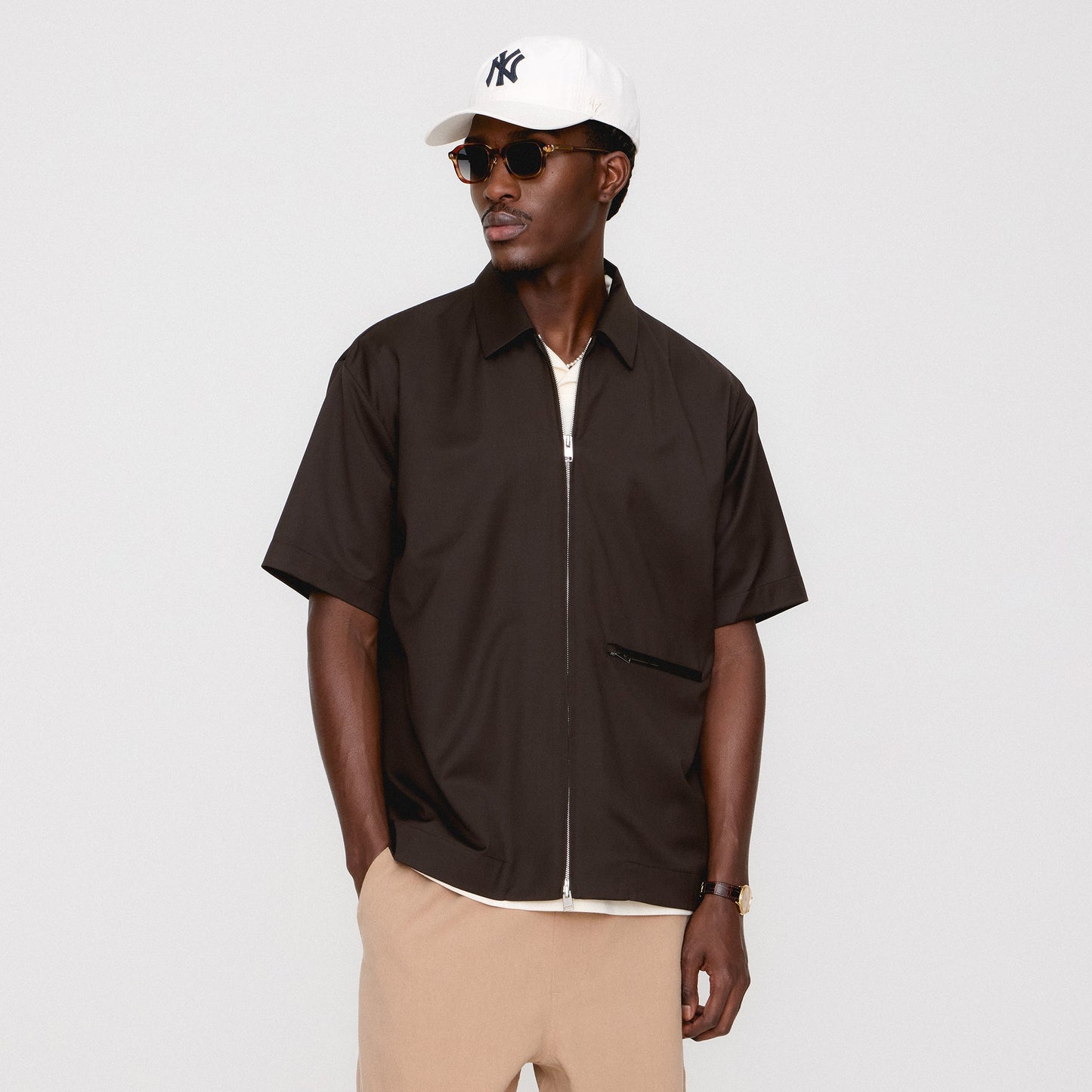 Men Kith &Kin Tropical Wool Davenport Shirt - Kindling