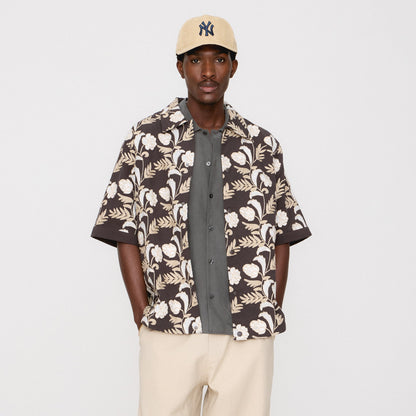 Men Kith Kith Embroidered Floral Woodpoint Shirt - Kindling