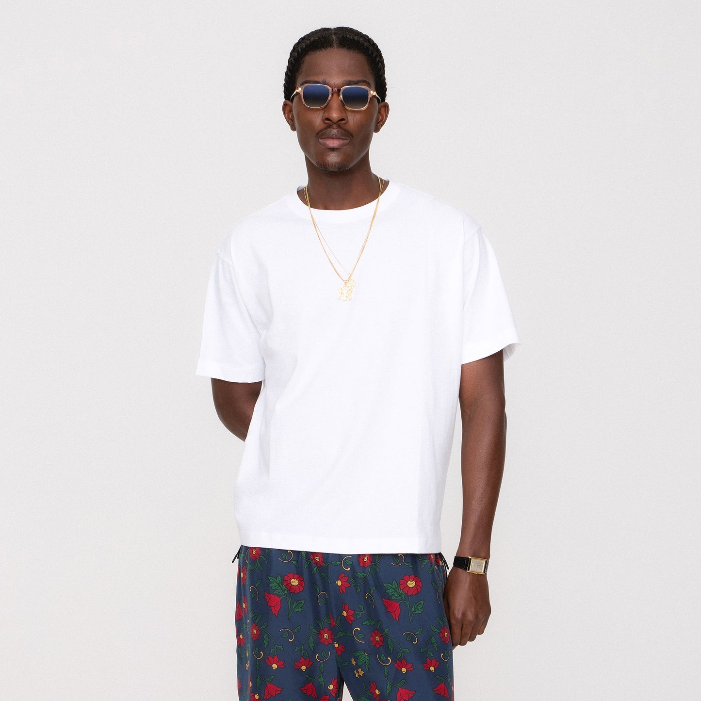 Men Kith &Kin Pima Jersey Alex Boxy Tee - White