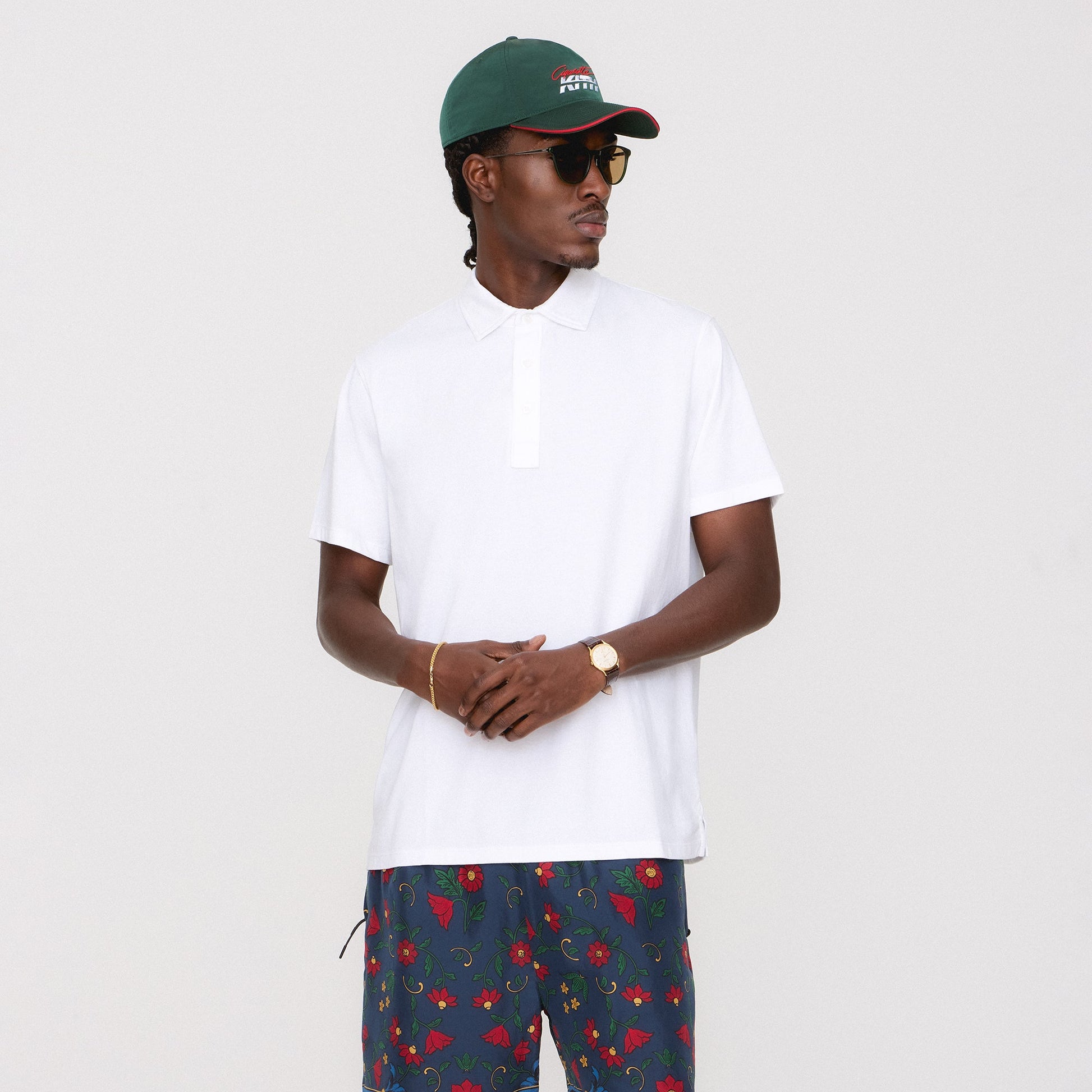 Men Kith &Kin Pima Jersey Short Sleeve Heathrow Polo - White