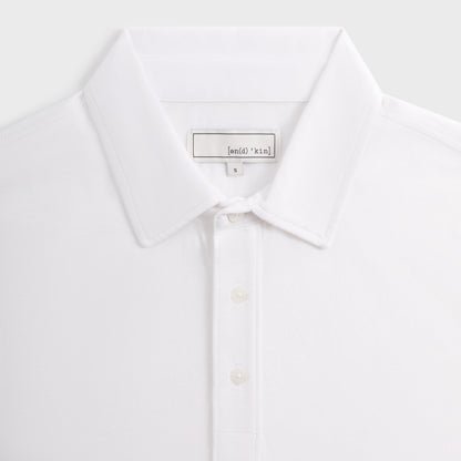 Men Kith &Kin Pima Jersey Short Sleeve Heathrow Polo - White