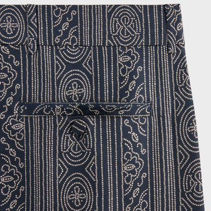 Men Kith &Kin Batik Stripe Pleated Ari Trouser - Nocturnal