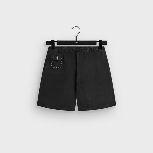 Men Kith &Kin Cupro Linen Kellen Short - Black