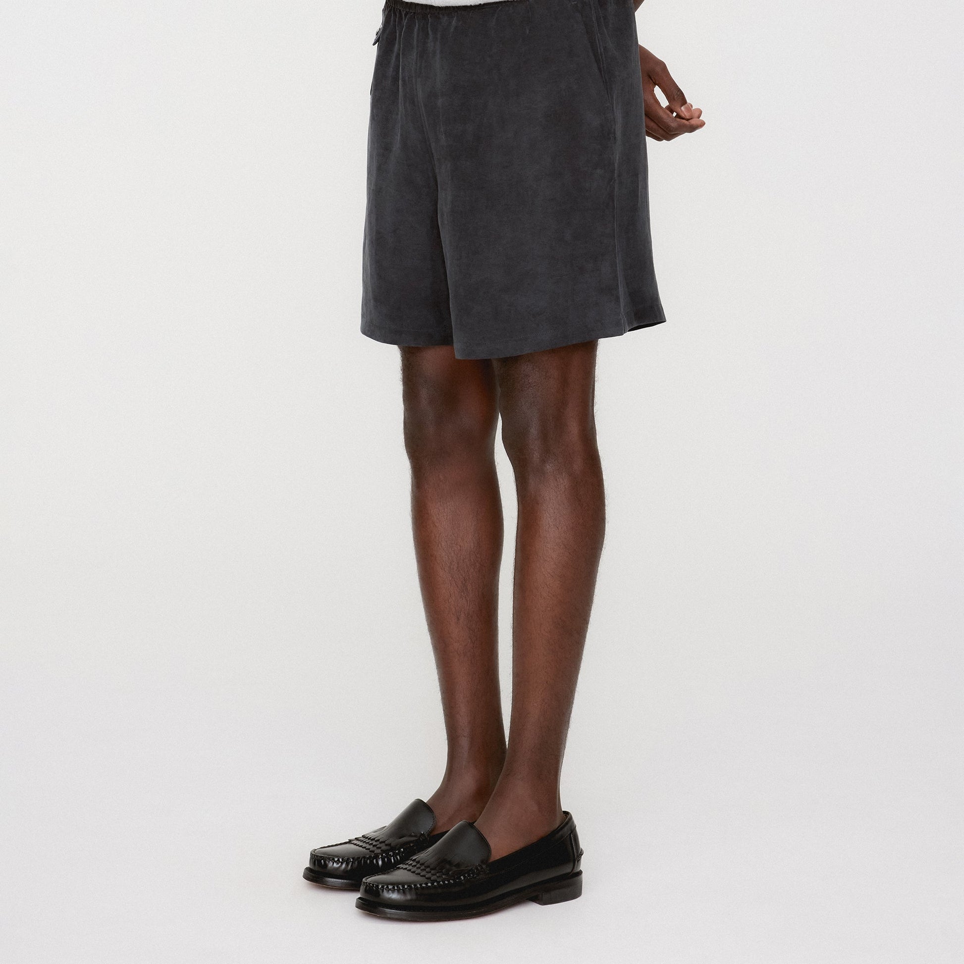 Men Kith &Kin Cupro Linen Kellen Short - Black