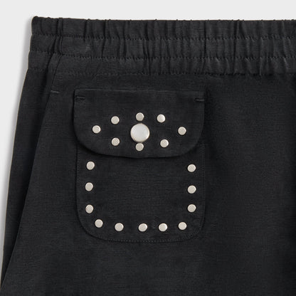 Men Kith &Kin Cupro Linen Kellen Short - Black