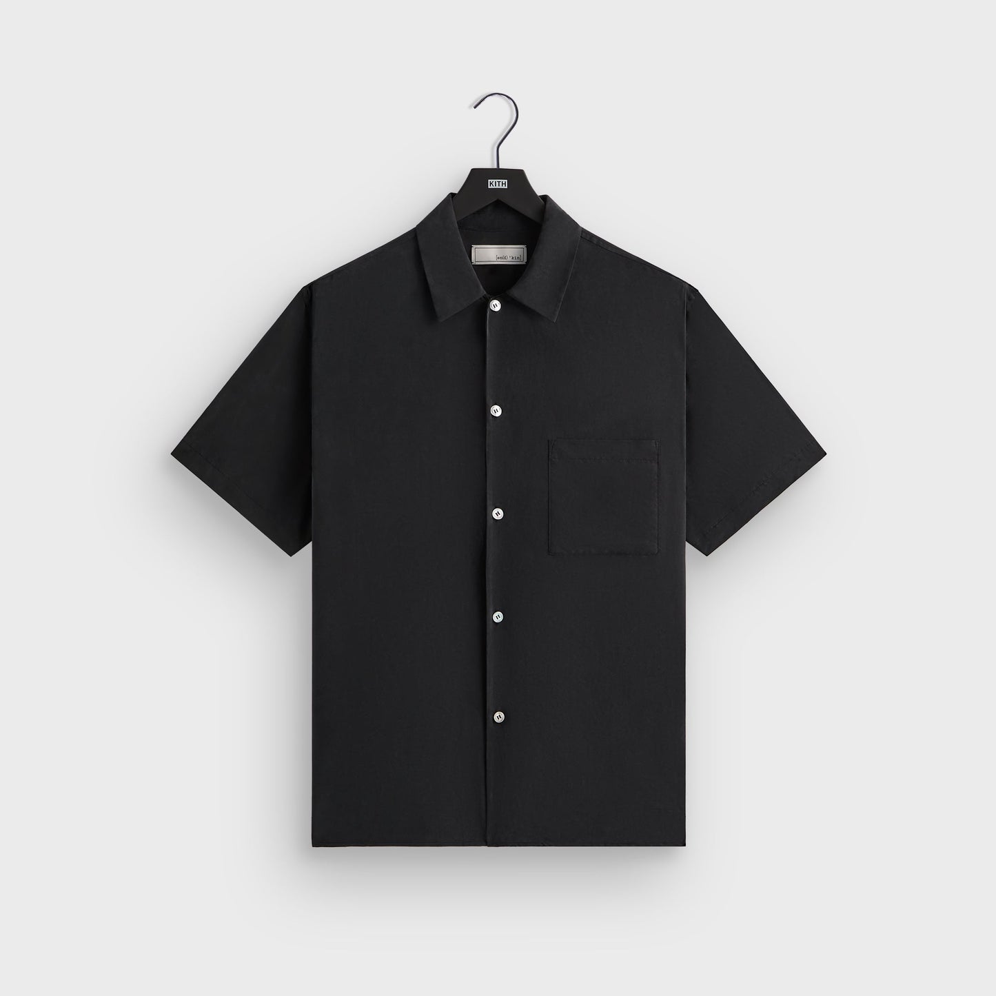 Men Kith &Kin Silk Habotai Beckham Buttondown - Black