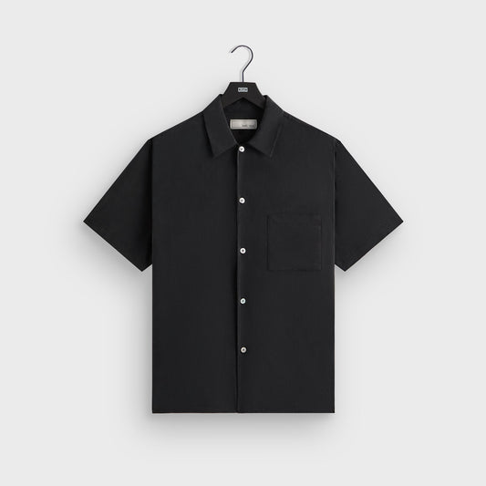 Men Kith &Kin Silk Habotai Beckham Buttondown - Black