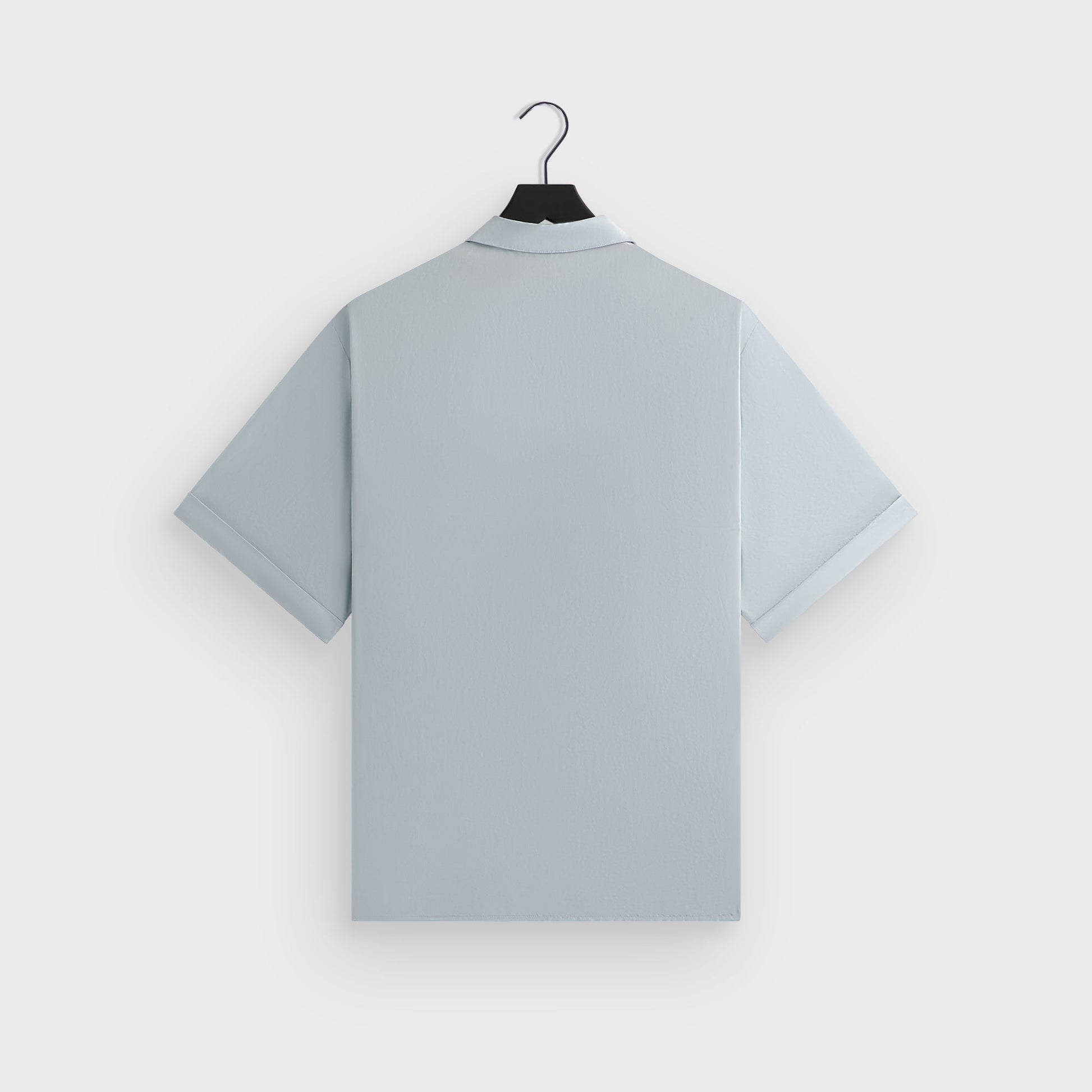 Men Kith &Kin Silk Habotai Short Sleeve Reade Shirt - Light Indigo