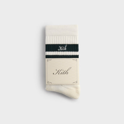 Men Kith Kith 3-Pack Striped Mid Crew Socks - White