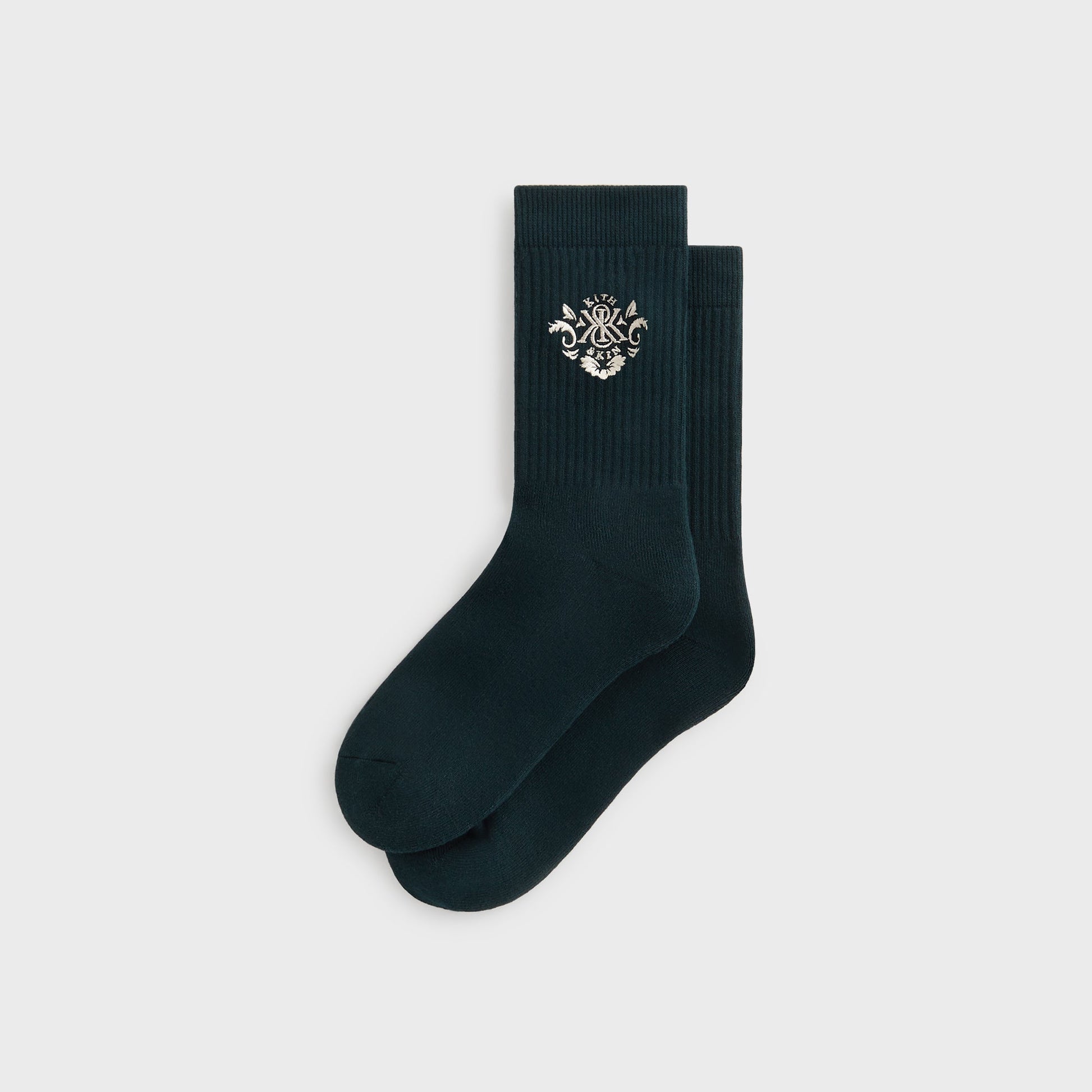 Men Kith Kith Ornate Crest Logo Crew Socks - Stadium