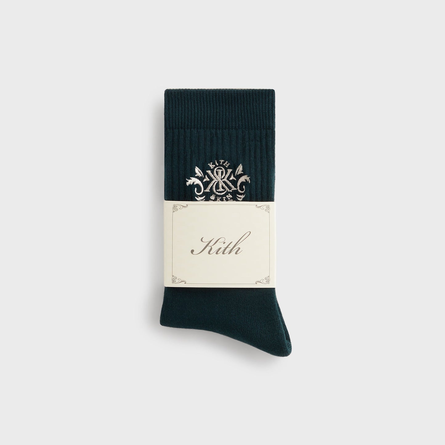 Men Kith Kith Ornate Crest Logo Crew Socks - Stadium