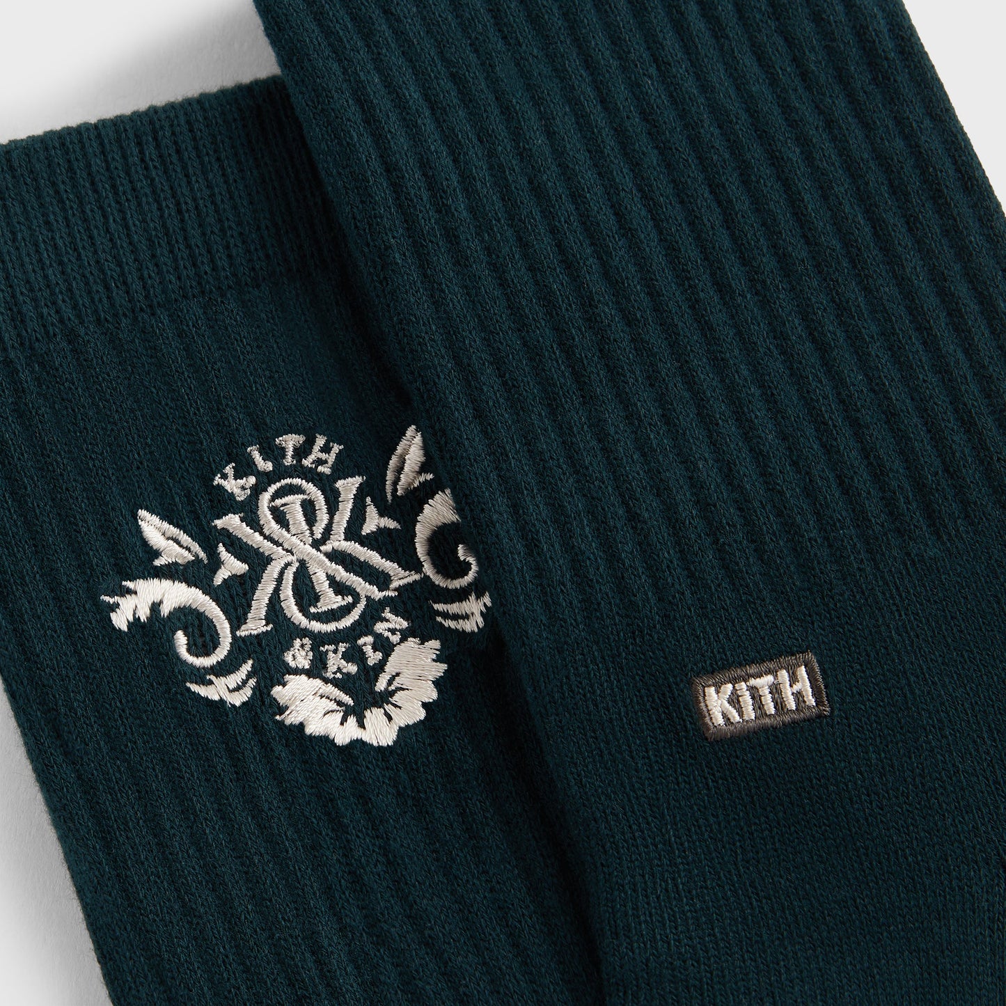 Men Kith Kith Ornate Crest Logo Crew Socks - Stadium