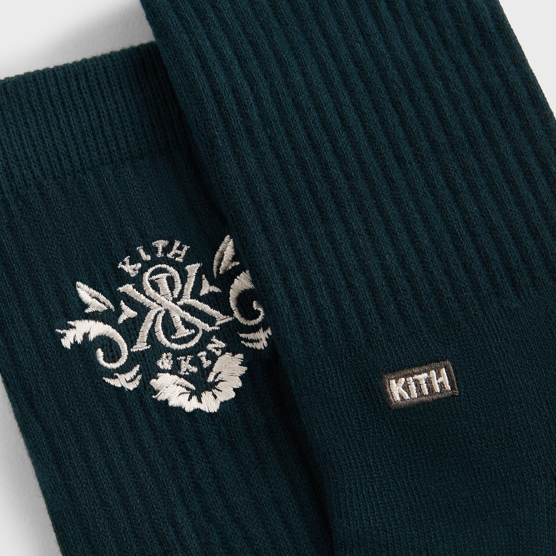 Men Kith Kith Ornate Crest Logo Crew Socks - Stadium