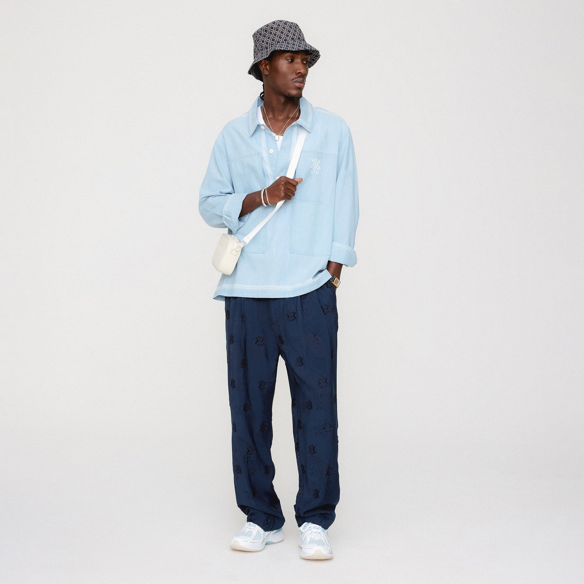 Men Kith Kith Kylan Pleated Trouser - Nocturnal